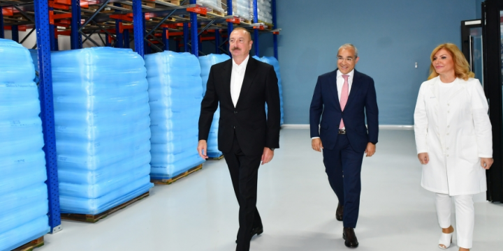 President Ilham Aliyev participated in opening of “Diamed” medicines manufacturing plant in Baku