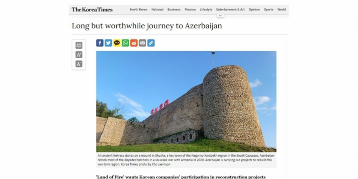 Korean participant of Shusha Forum highlights construction works in Azerbaijan`s Karabakh