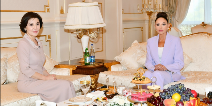 First Lady of Azerbaijan Mehriban Aliyeva met with First Lady of Uzbekistan Ziroatkhon Mirziyoyeva