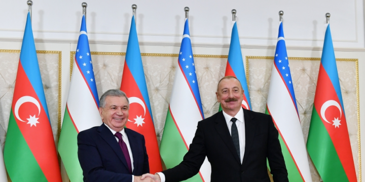 Presidents of Azerbaijan and Uzbekistan made press statements