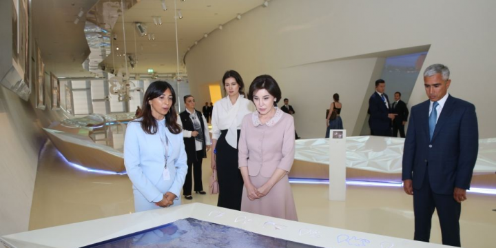 First Lady of Uzbekistan Ziroatkhon Mirziyoyeva visits Heydar Aliyev Center