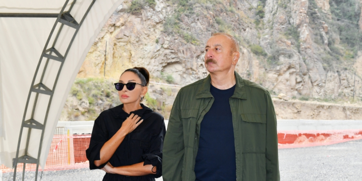 President Ilham Aliyev viewed construction progress of “Istisu” mineral water bottling plant and “Istisu” Treatment and Recreation Complex