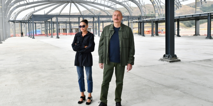 President Ilham Aliyev examined construction progress of Lachin International Airport