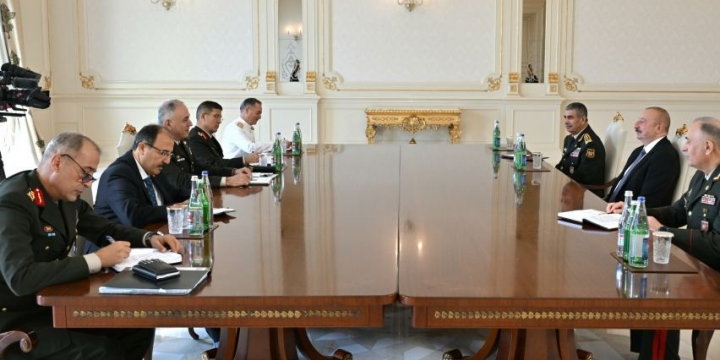 Prezident İlham Əliyev Türkiyə Silahlı Qüvvələrinin Baş Qərargah rəisini qəbul edib