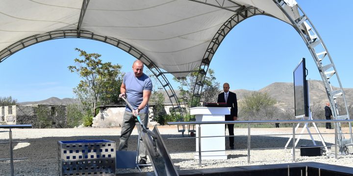 President of Azerbaijan Ilham Aliyev laid foundation stone for Zangilan village 
