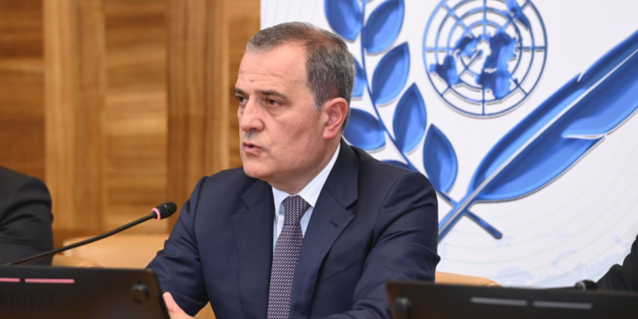 Ceyhun Bayramov İsveçrədə jurnalistlər üçün brifinq keçirib 