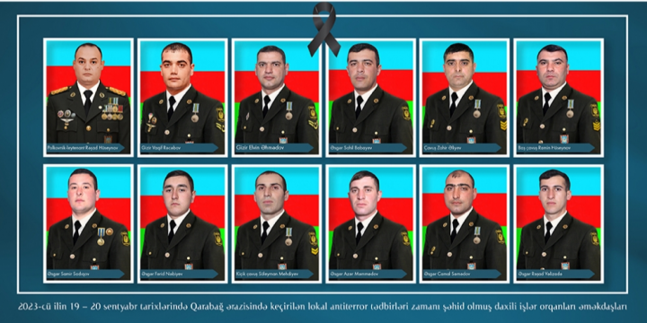 Azerbaijan`s Internal Ministry publishes list of personnel who died during anti-terrorist measures