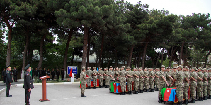 Hərbi təhsil müəssisələrində andiçmə mərasimləri keçirilib