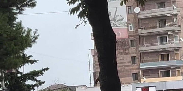 Humanitarian aid truck sent by Russian Red Cross Society sets off via Aghdam road to Khankendi