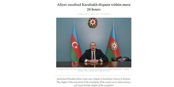 Qarabağdakı erməni separatçıların öhdəsindən gəlməyə bir gün bəs etdi – Türkiyənin “Daily Sabah” qəzeti yazır
