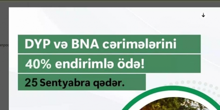 Sosial şəbəkələrdə cərimə borcları ilə bağlı endirim kampaniyaları vədi verən saxta reklamlar paylaşılır