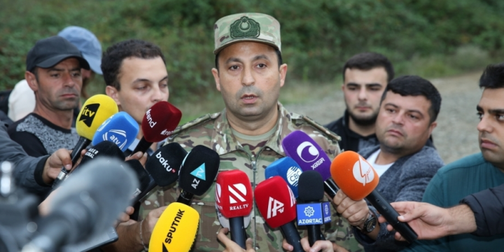 Azerbaijan Army Units neutralized only legitimate military targets by using high-precision weapons during local anti-terrorist measures, says Defense Ministry spokesperson