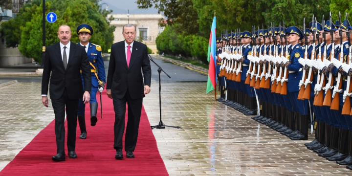 Türkiyə Prezidenti Rəcəb Tayyib Ərdoğanın rəsmi qarşılanma mərasimi olub