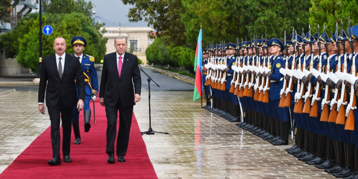 Official welcome ceremony was held for President of Türkiye Recep Tayyip Erdogan in Nakhchivan