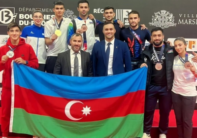 Azerbaijani karate fighters bring home five medals from France