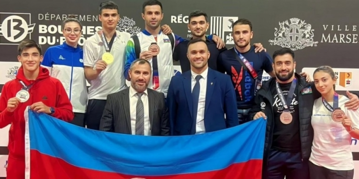 Azerbaijani karate fighters bring home five medals from France