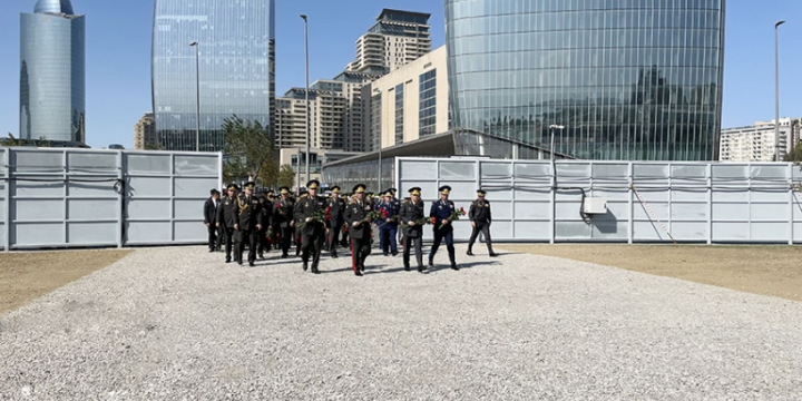 Leadership of Azerbaijan’s Defense Ministry visits Victory Park under construction in Baku