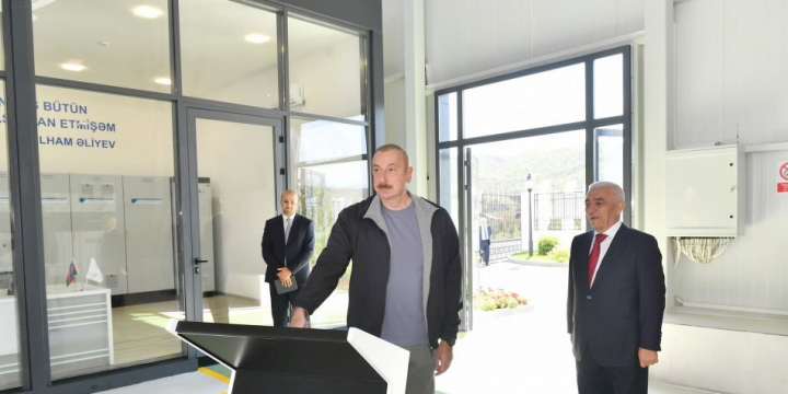President Ilham Aliyev attended opening of “Azerenergy” OJSC’s “Jahangirbayli” Hydroelectric Power Plant