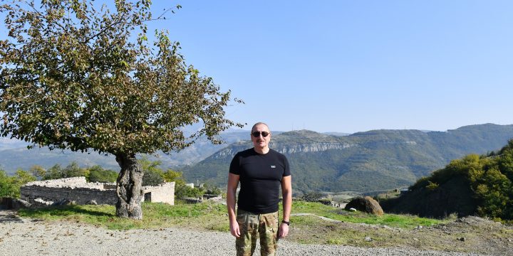 Prezident İlham Əliyev Xankəndi şəhərinin Kərkicahan qəsəbəsində olub