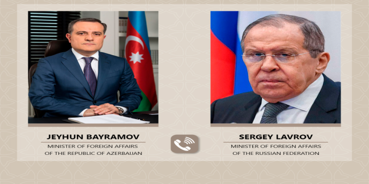 Ceyhun Bayramov Sergey Lavrovla “3+3” regional platformasını müzakirə edib