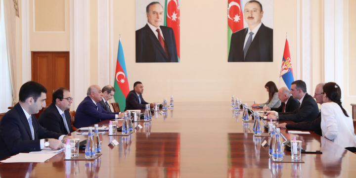 Baş nazir Əli Əsədov Serbiya Milli Assambleyasının sədri ilə görüşüb