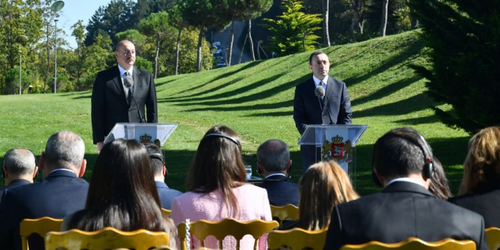 President of Azerbaijan and Prime Minister of Georgia made press statements