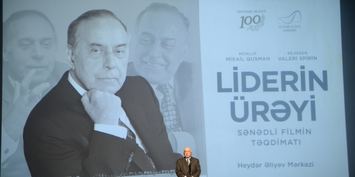 Heydər Əliyev Mərkəzində Mixail Qusmanın “Liderin ürəyi” filmi təqdim olunub