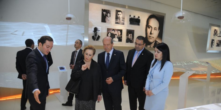 Şimali Kiprin Prezidenti Heydər Əliyev Mərkəzi ilə tanış olub