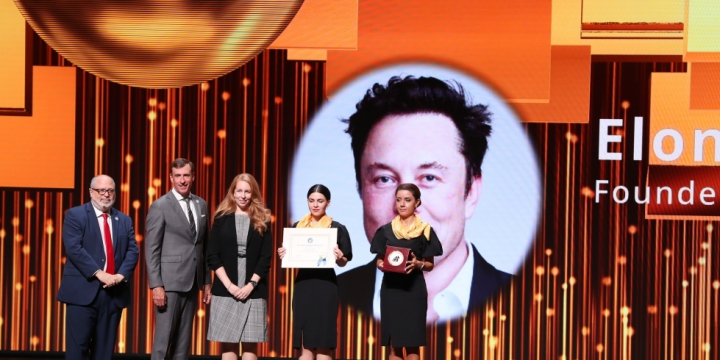Elon Musk wins IAF World Space Award at 74th International Astronautical Congress in Baku