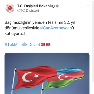 Turkish officials congratulate Azerbaijan on Day of Restoration of Independence