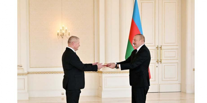 President Ilham Aliyev received credentials of incoming ambassador of Latvia 