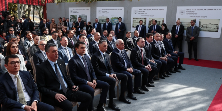 Foundation stone laid for Tbilisi State Azerbaijan Drama Theatre named after Heydar Aliyev