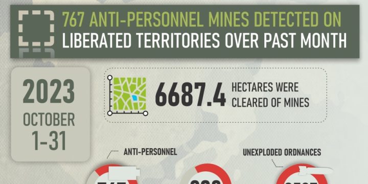 ANAMA: 767 anti-personnel mines detected on liberated territories over past month