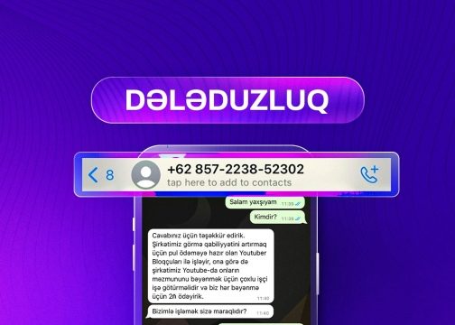 ETX vətəndaşlara yeni dələduzluq növü ilə bağlı xəbərdarlıq edib