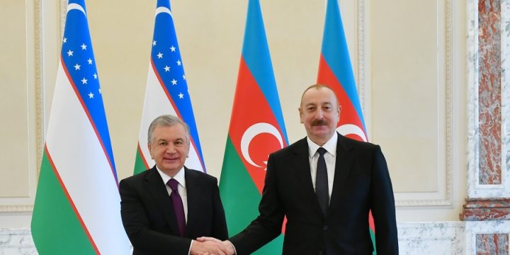 Azərbaycan Prezidenti İlham Əliyev Özbəkistan Prezidenti Şavkat Mirziyoyevlə görüşüb