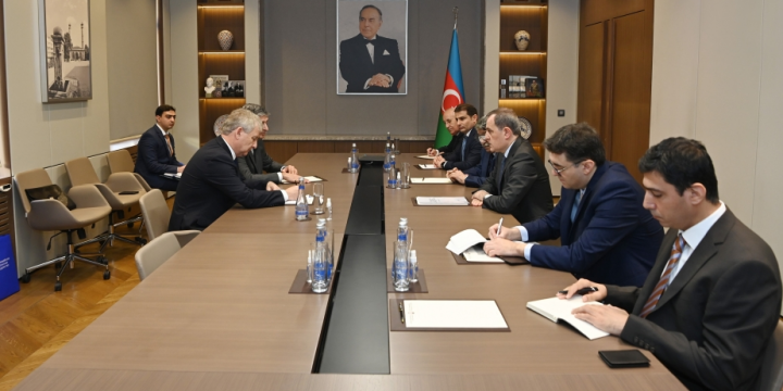 Nazir Ceyhun Bayramov Avrasiya Patent İdarəsinin prezidenti ilə görüşüb