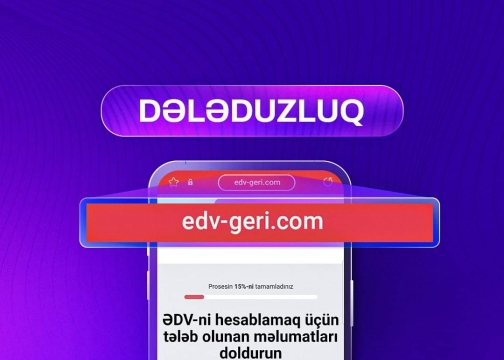ETX: ƏDV-nin geri alınması ilə bağlı yaradılmış saxta veb-səhifəyə inanmayın
