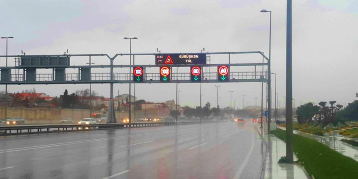 Bu yolda sürət həddi endirilib