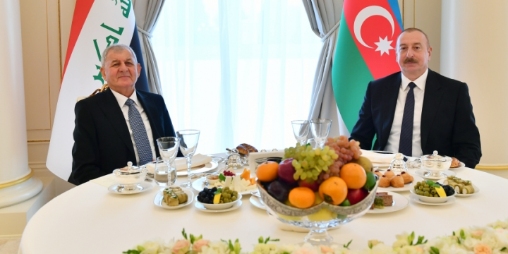Azərbaycan Prezidentinin adından İraq Prezidentinin şərəfinə rəsmi nahar verilib