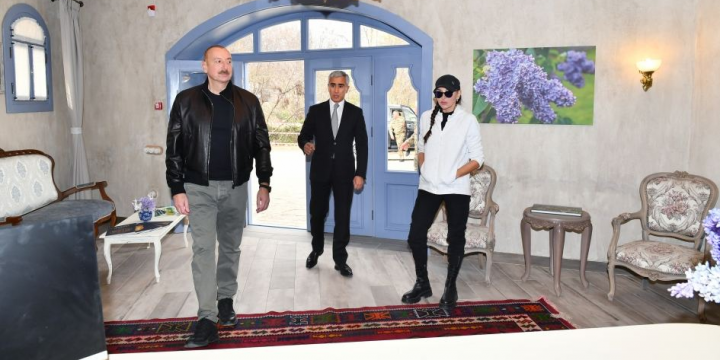 President Ilham Aliyev and First Lady Mehriban Aliyeva attended opening of Yasaman Hotel in Shusha