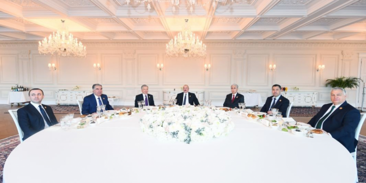 Prezident İlham Əliyevin adından SPECA-nın Zirvə görüşündə iştirak edən dövlət və hökumət başçılarının şərəfinə nahar verilib