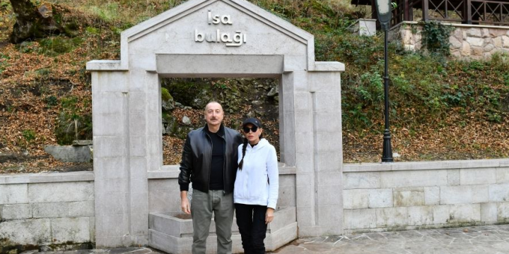 President Ilham Aliyev and First Lady Mehriban Aliyeva visited Isa Spring in Shusha