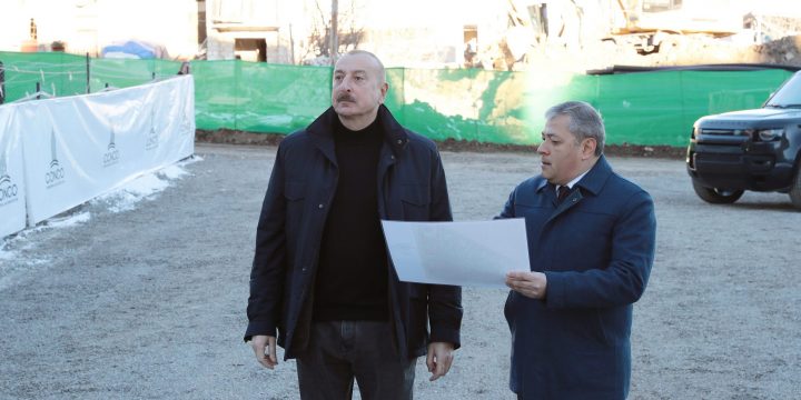 President Ilham Aliyev inspected construction and restoration works in a number of facilities in Shusha