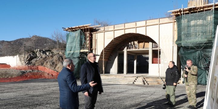 President Ilham Aliyev examined construction progress of Dashalti village mosque