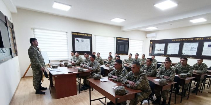 Socio-political training classes are held in the Azerbaijan Army