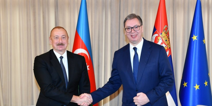 President of Azerbaijan Ilham Aliyev held one-on-one and expanded meetings with President of Serbia Aleksandar Vučić