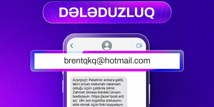 ETX: Kiberdələduzlar “Azərpoçt”un adından istifadə edərək saxta SMS göndərirlər