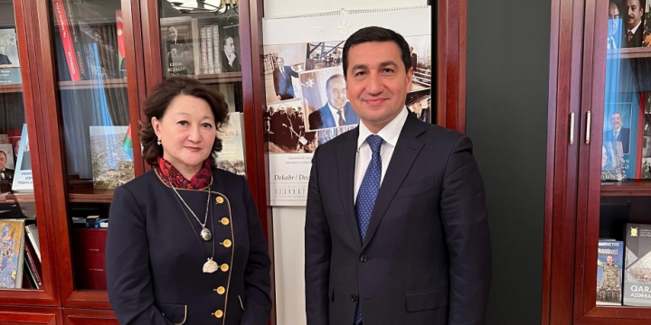Assistant to President of Azerbaijan Hikmet Hajiyev meets with President of Turkic Culture and Heritage Foundation