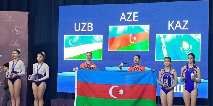 Azerbaijani gymnasts capture gold and silver in international trampoline tournament in Uzbekistan