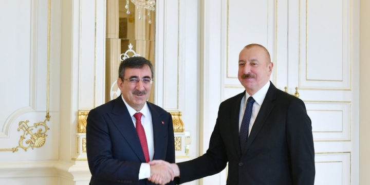 Prezident İlham Əliyev Türkiyənin vitse-prezidenti Cevdet Yılmazı qəbul edib